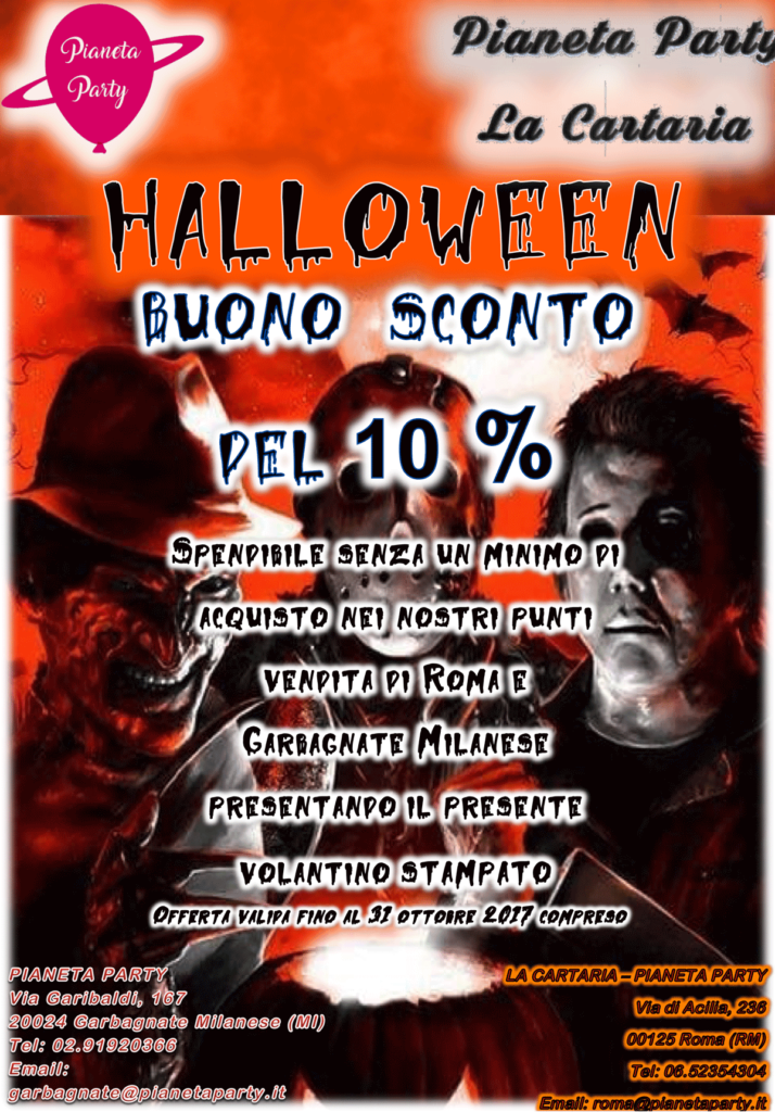 volantino halloween sconto